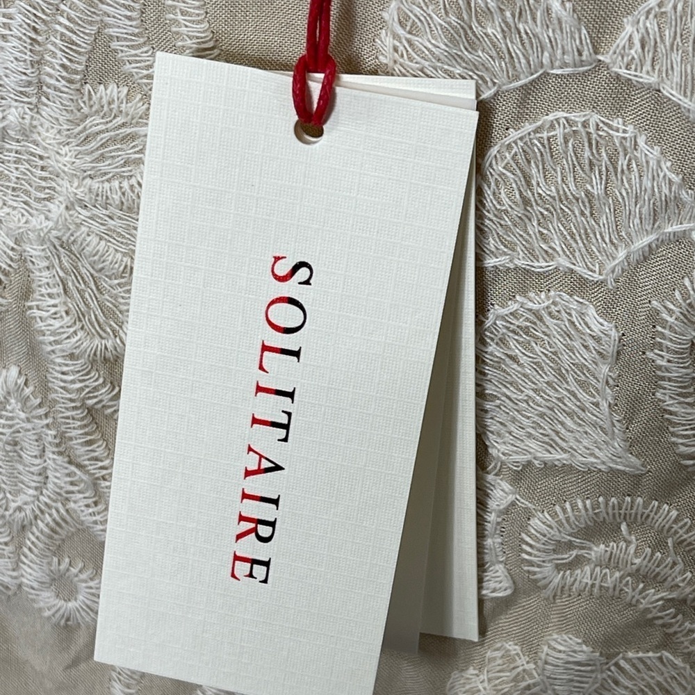 Anthropologie Solitaire Embroidered Blouse Handmade By Artisans Boho Scalloped - Picture 9 of 10